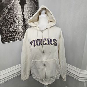 Women's large champion LSU tigers hooded sweater Full Zip
